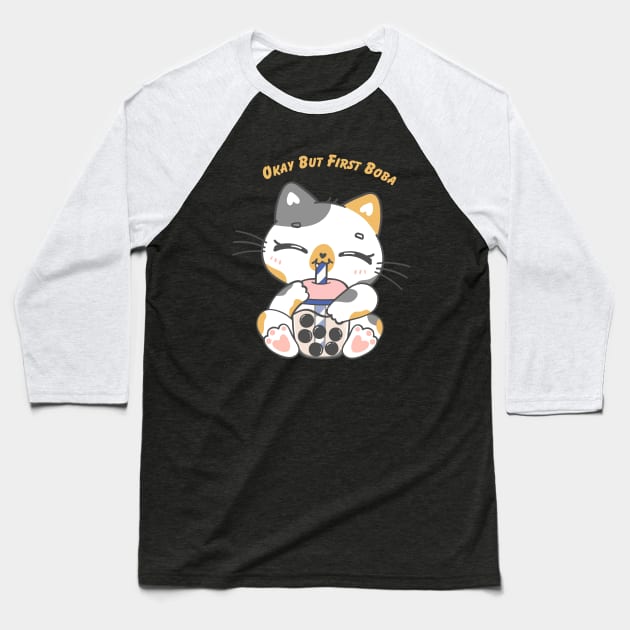 Okay but first boba tea Baseball T-Shirt by Artist usha